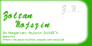 zoltan mojszin business card